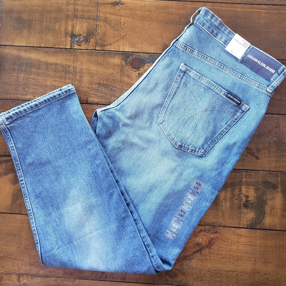 NWT Calvin Klein👖 36x30 Stretch Pre-Tear Jeans